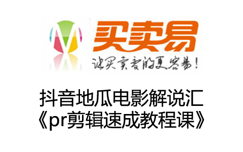 抖音地瓜电影解说汇《pr剪辑速成教程课》