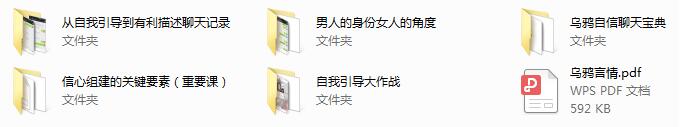 情感导师乌鸦救赎《自信聊天宝典》资源