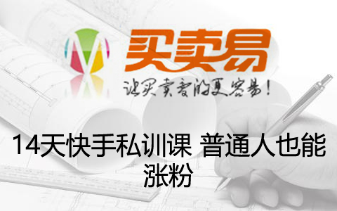 14天快手私训课 普通人也能涨粉