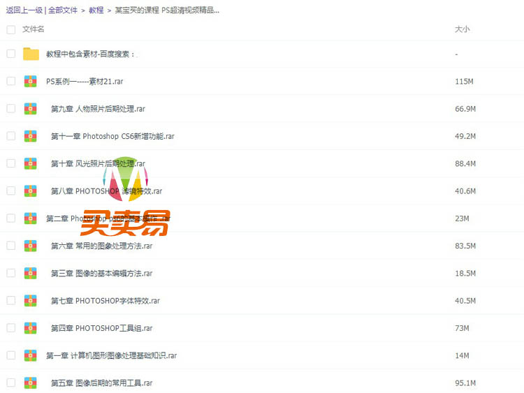 2020某宝买的超清版精品PS教程