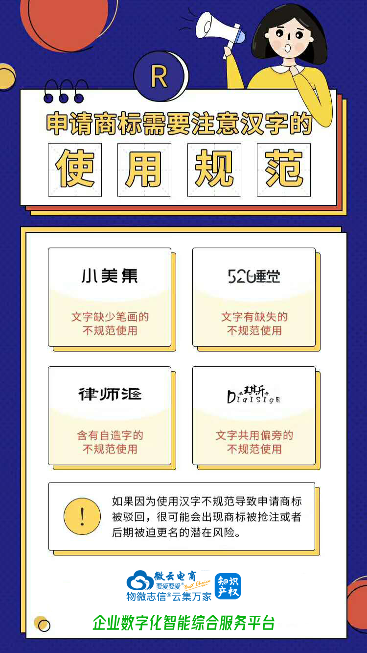 申请商标需要注意汉字的使用规范