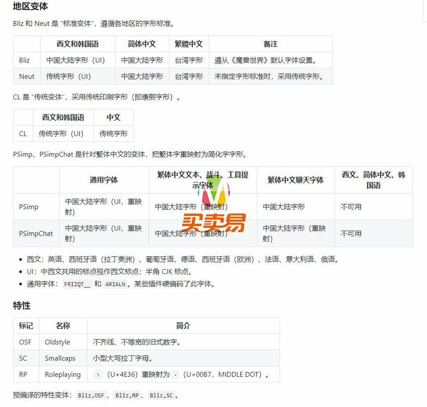 有爱新黑：《魔兽世界》字体包 要有爱不要魔兽争霸