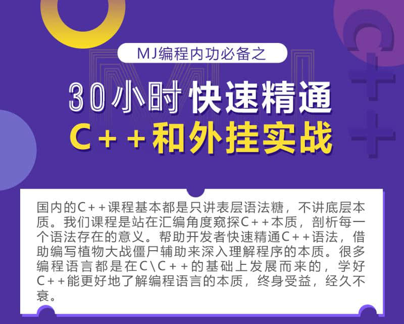 30小时快速精通C++和WG实战